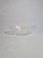 Салатница винтажная Joska / Waldglashutte Bodenmais большая, хрусталь, 21 х 12 см, Германия, 1960-70гг.