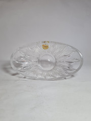 Салатница винтажная Joska / Waldglashutte Bodenmais большая, хрусталь, 21 х 12 см, Германия, 1960-70гг.