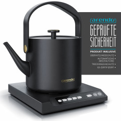 Arendo Arendo Wasserkocher, 0,5 l, 1000 W, Edelstahl, Warmhaltefunktion, Temperatureinstellung 40° 100° Чайник Arendo, 0,5 л, 1000 Вт, нержавеющая сталь, функция поддержания тепла, регулировка температуры 40° 100°
