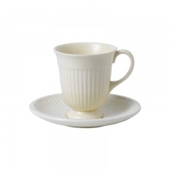 Wedgwood Wedgwood 'Edme Plain' Kaffeetasse / Schokotasse 0,125 L mit Untertasse 2-tlg. Wedgwood &quot;Edme Plain&quot; Чашка для кофе/шоколада 0,125 л с блюдцем, 2 предм.