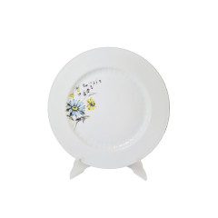 Bareuther Bavaria Винтажное круглое блюдо с позолоченным краем &quot;Полевые цветы&quot;, 29см, Германия, 1960-70гг.