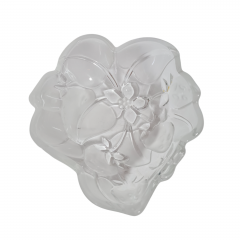 Салатница винтажная Im Stil Nieman, объемный декор, прессованное стекло, 19 см, Германия, 1960-70гг.