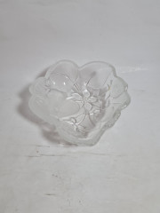 Салатница винтажная Im Stil Nieman, объемный декор, прессованное стекло, 19 см, Германия, 1960-70гг.