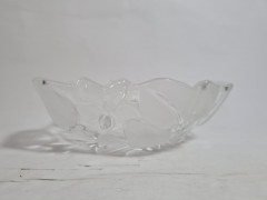 Салатница винтажная Im Stil Nieman, объемный декор, прессованное стекло, 19 см, Германия, 1960-70гг.