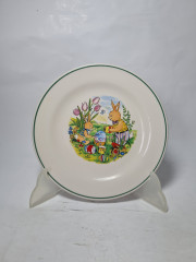 Чайное трио винтажное Hillary &amp; Bros. &quot;Пасхальные кролики на поляне&quot;, уникальный дизайн, фарфор, Англия, 1970-80гг.