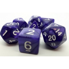 dice4friends 7-tlg. RPG Wurfelset Pearl: Purple\/White 7 шт. RPG Dice Set Жемчуг: Фиолетовый/Белый