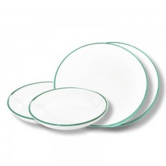 Gmundner Keramik Gmundner Keramik Gruner Rand Dinner for two Gmundner Ceramics Green Rim Ужин на двоих