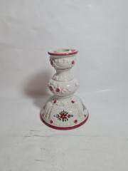 Подсвечник винтажный MR Marzi&Remy с декором в виде мелких розовых цветков, фарфор, 16.5 см, Германия, 1960-70гг.