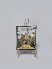 Houze Art PT. Marion Декоративное стеклянное панно &quot;Диснейленд&quot;, 12см x 9,5см, США, 1970-80гг.