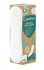 Carefree  Slipeinlagen Organic Cotton Long 24 St, Карефри Ежедневные прокладки из органического хлопка Long 24шт, 50 упаковок (1200 штук)