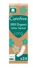 Carefree  Slipeinlagen Organic Cotton Long 24 St, Карефри Ежедневные прокладки из органического хлопка Long 24шт, 50 упаковок (1200 штук)