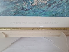 VINCENT VAN GOGH Репродукция картины Ван Гог &quot;Море в Сент-Мари&quot;, 33смx26.5см, Германия, 1960-70гг.