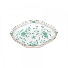 Meissen Meissen  'Neuer Ausschnitt - Indische Malerei grun Goldpunkte mit Goldrand' Schalchen 12 cm Meissen &quot;New Section - индийская роспись в зеленых золотых точках с золотым ободком&quot; миска 12 см