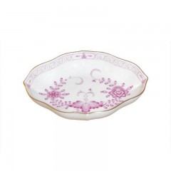 Meissen Meissen  'Neuer Ausschnitt - Indische Malerei 2 mit Kante purpur Goldpunkte mit Goldrand' Schalchen 12 cm Meissen &quot;New Section - Indian painting 2 с краем пурпурно-золотые точки с золотым ободком&quot; миска 12 см