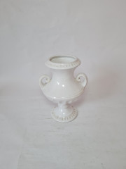 Ваза винтажная с двумя ручками, белый фарфор, 20,5 x 15 см, Германия, 1960-70гг.