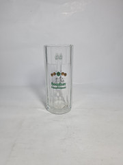 Немецкая пивная кружка винтажная Hoepfner (частная пивоварня), 0.4 л., стекло, 17.5 см, Германия, 1980-90гг.