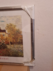 Картина-репродукция винтажная Клод Моне "Дом художника", в раме, 74 х 55 см, Германия, 1980-90гг.