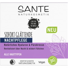 Sante Sofort glattende Nachtpflege naturliches Hyaluron &amp; Parakresse  Мгновенно разглаживающий ночной уход с натуральной гиалуроновой кислотой и паракрессом