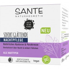 Sante Sofort glattende Nachtpflege naturliches Hyaluron &amp; Parakresse  Мгновенно разглаживающий ночной уход с натуральной гиалуроновой кислотой и паракрессом