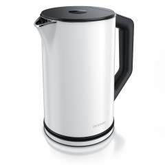 Arendo Arendo Wasserkocher, 1,5 l, 2200 W, Edelstahl, Doppelwand, Temperatureinstellung 40° 100 °C mit Anzeige, Summer |LED-Display |Doppelwandig |Interne Fullstandsanzeige vulkangrau Чайник Arendo, 1,5 л, 2200 Вт, нержавеющая сталь, с двойными стенками,