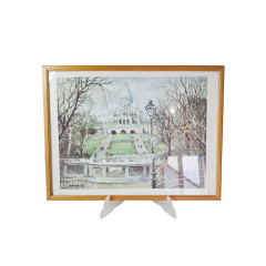 Georges B. Картина в раме &quot;Парижский собор&quot;, 41.5см x 32см, 1970-80гг.