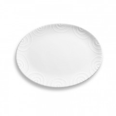Gmundner Keramik Gmundner Keramik Weissgeflammt Platte oval 28 cm Gmundner Ceramics White Flame Тарелка овальная 28 см