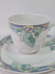 Чайная пара винтажная Winterling Kirchenlamitz / Maja с декором в пастельных тонах , фарфор, Германия, 1960-70гг.