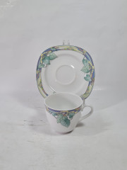 Чайная пара винтажная Winterling Kirchenlamitz / Maja с декором в пастельных тонах , фарфор, Германия, 1960-70гг.