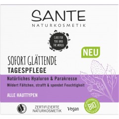 Sante Sofort glattende Tagespflege Naturliches Hyaluron &amp; Parakresse  Мгновенно разглаживающий дневной уход Натуральная гиалуроновая кислота и паракресс