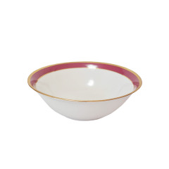 Seltmann Weiden Большое фарфоровое блюдо с бордово-позолоченным ободком, 20,5см x 6,5см, Германия, 1960-70гг.