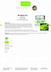 Krauterhaus Sanct Bernhardt Organic Matcha Tea, 30 г