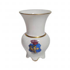 Ваза винтажная R&S Tillowitz / EPOS с гербом, небольшая, фарфор, 12 см, Германия, 1970-80гг.