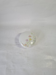 Шкатулка винтажная Tirschenreuth Bavaria с пастельным ботаническим декором, фарфор, 10 см, Германия, 1970-80гг.