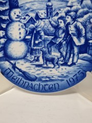Bareuther Bavaria Декоративная тарелка "Снеговик", 20см, Германия, 1975г.