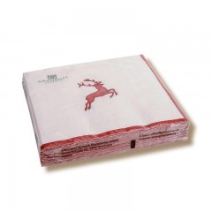 Gmundner Keramik Gmundner Keramik Rubinroter Hirsch Servietten Lunch 33x33 cm 20 Stuck Салфетки Gmundner Ceramic Ruby Red Deer Lunch 33x33 см 20 шт.