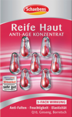 Schaebens Reife Haut Концентрат для зрелой кожи  с Q10, с экстрактом Корня Женьшеня и Эхиума, для уменьшения морщин	, капсулы, 7 шт