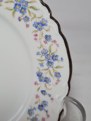 Hutschenreuther Bavaria Набор фарфоровых тарелок &quot;Незабудки&quot;, 5 шт х 15,5 x 2 см, Германия, 1960-70гг.