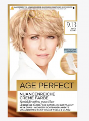 L'OREAL PARIS AGE PERFECT Haarfarbe Age Perfect 9.13 Beige Blond Краска для волос Age Perfect Beige Blond 9.13