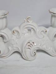 Подсвечник винтажный Im Stil Gerold на 2 свечи, фарфор,16 см, Германия, 1970-80гг.