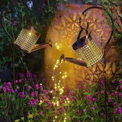Jormftte Jormftte Wasserkocher Solarwasserung Dose,Garten LED-Bewasserung Чайник Jormftte, солнечная лейка, садовый светодиодный полив