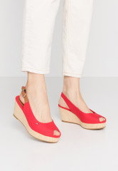 Tommy Hilfiger ICONIC ELBA SLING BACK WEDGE Platform sandals primary red ICONIC ELBA SLING BACK WEDGE Сандалии на платформе первичный красный