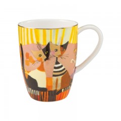 Goebel Goebel Rosina Wachtmeister - Table Top Kunstlerbecher / Henkelbecher Momenti d'oro h: 11 cm / 0,4 L Goebel Rosina Wachtmeister - Настольная кружка художника / кружка с ручкой Momenti d&quot;oro высота: 11 см / 0,4 л