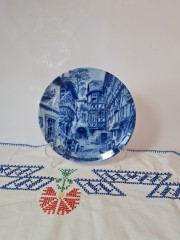 Kirner &amp; Steiner Винтажная коллекционная тарелка &quot;Нойштадт-ан-дер-Вайнштрасе&quot;, 20см, Германия, 1970г.