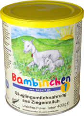 Bambinchen Начальное молоко	 1 aus Ziegenmilch с рождения, 400 г