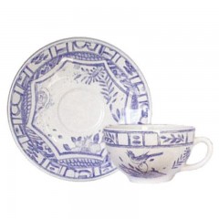 Gien Fayencerie Gien 'Oiseau Bleu monochrome' Fruhstucks-Untertasse 18 cm Gien &quot;Oiseau Bleu монохромный&quot; Блюдце для завтрака 18 см