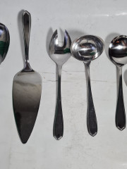 Столовые приборы винтажные Marke Tischiein Crominox, 9 предметов, нержавеющая сталь, Германия, 1970-80гг.