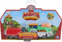 Spin Master Mighty Express Farm-Frieda Push-and-Go Zug mit Guterwaggon Поезд Mighty Express Farm-Frieda Push-and-Go с товарным вагоном
