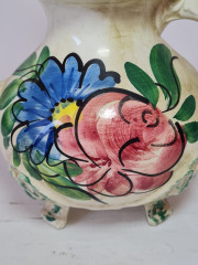 Чайник винтажный Im Stil Bassano на ножках с цветочным декором, керамика, 21 см, Германия, 1960-70гг.