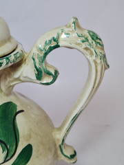 Чайник винтажный Im Stil Bassano на ножках с цветочным декором, керамика, 21 см, Германия, 1960-70гг.