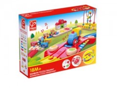 HAPE Regenbogen-Puzzle Eisenbahnset Набор радужных поездов-пазлов